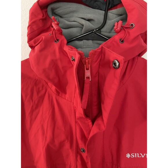 Silversea Expeditions All Weather Coat Jacket Medium Red Mens Hooded Full Zip - Picture 4 of 16